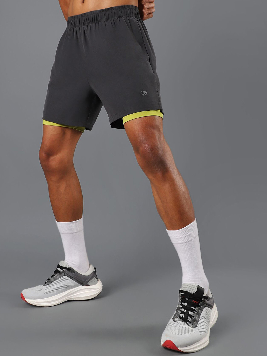 CULT Men Dark Grey Run Elevate Shorts