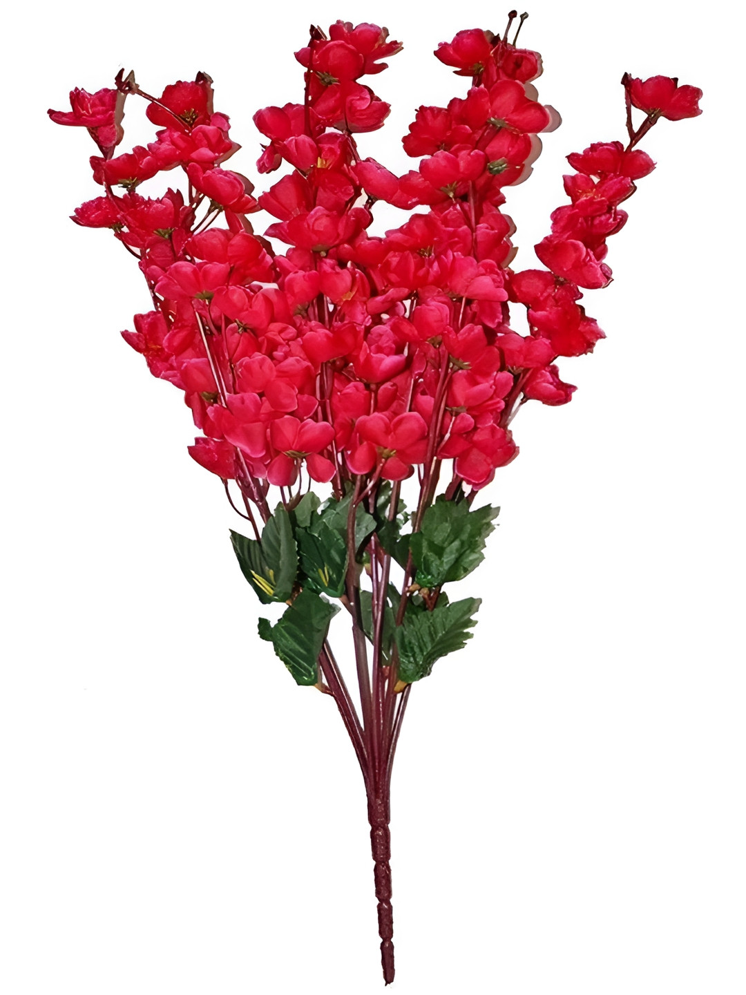 real pbr Red & Green Cherry Blossom Bunch Artificial Flower