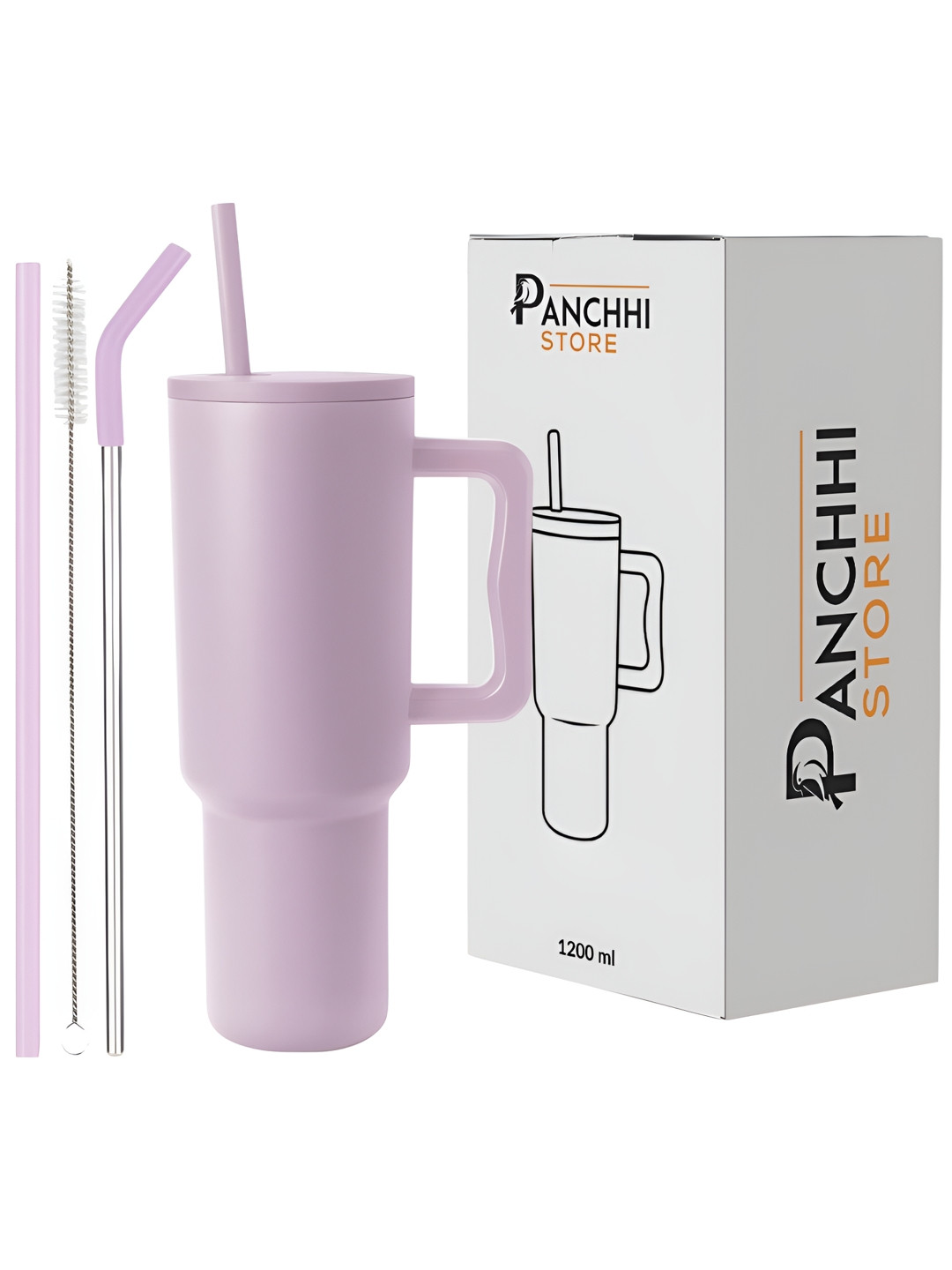 Panchhi Store Queens Fountain Lavender Stainless Steel Dishwasher Safe Mug-1.2L