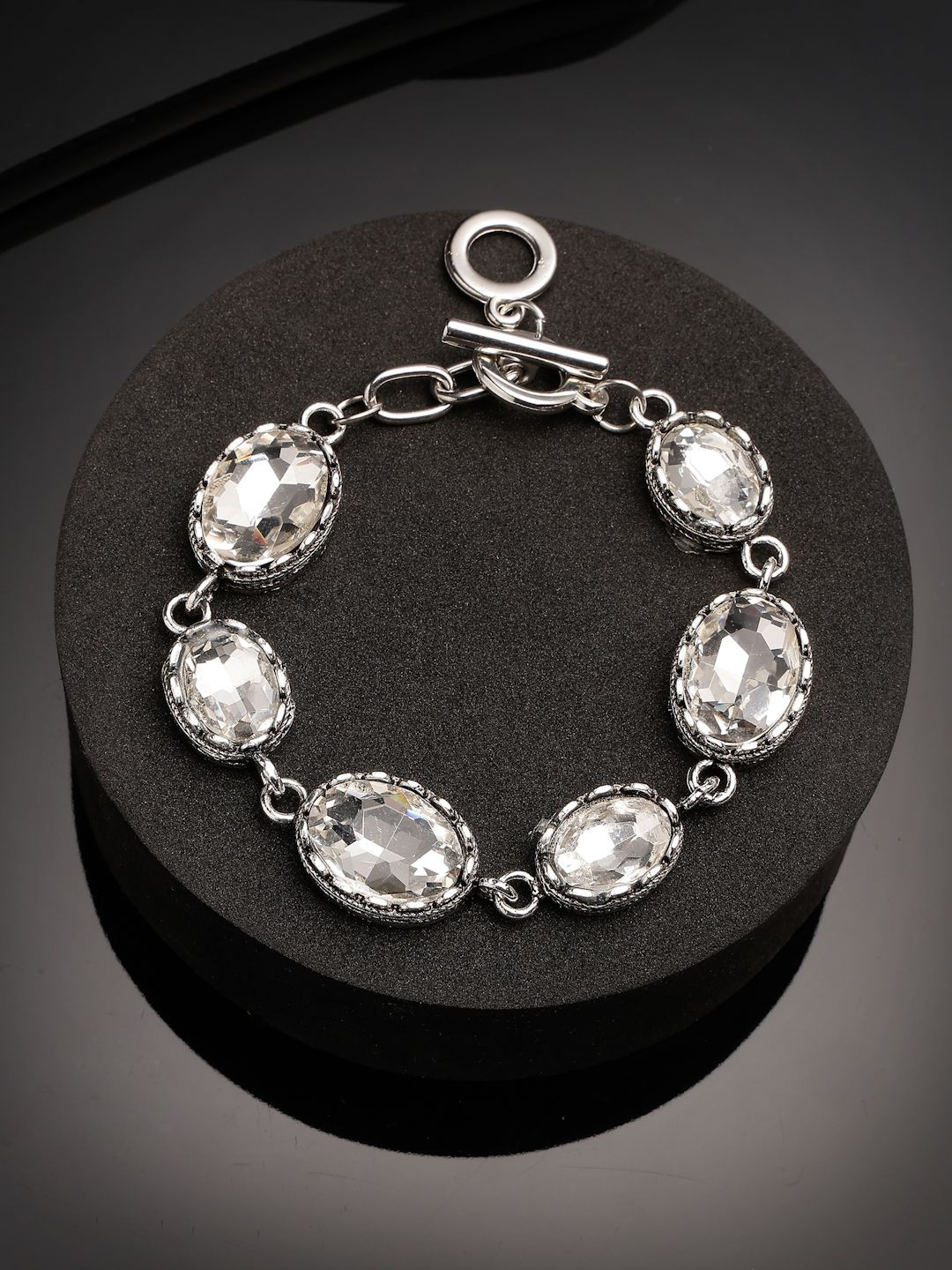 Shine N Sober Artificial Stone Studded Wraparound Bracelet