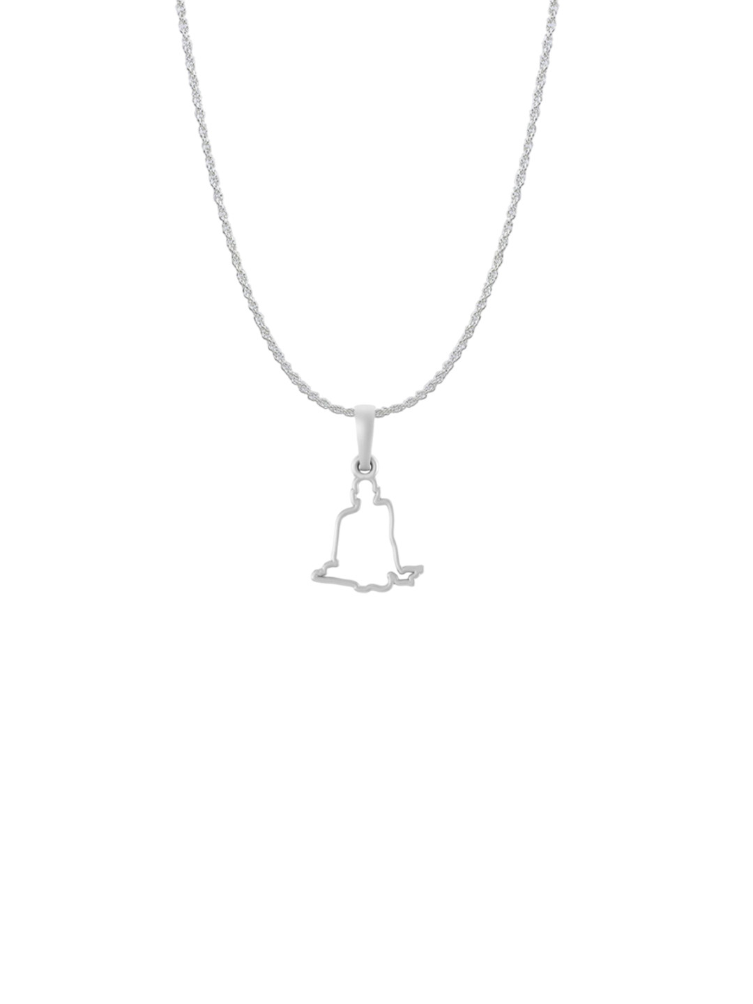 Metronaut Men 92.5 Sterling Silver Swami Samart Pendant with Rope Chain