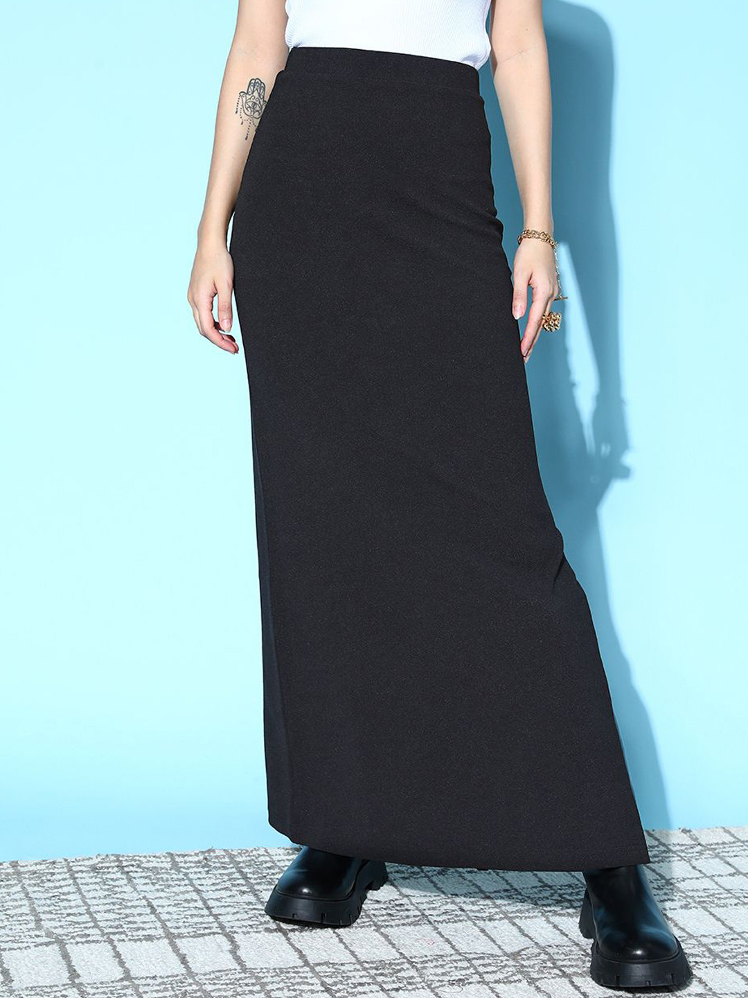 Berrylush High Rise Split-Thigh Pencil Maxi Skirt