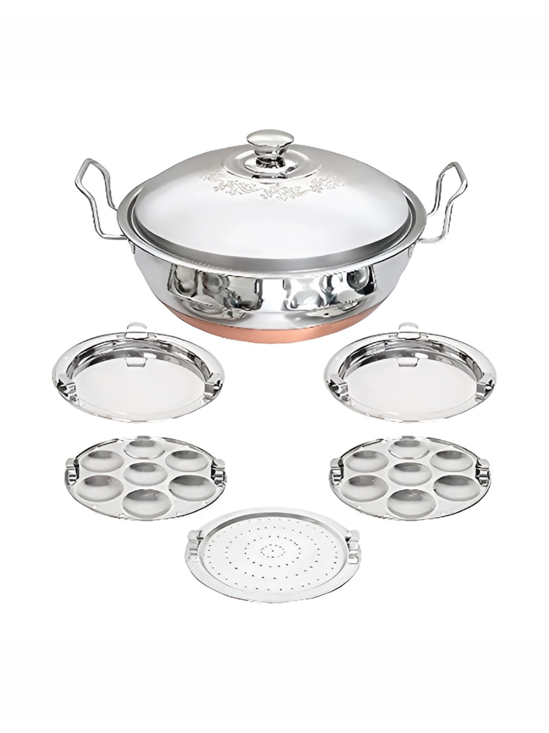 Waymore Silver-Toned Easy to Clean Stainless Steel Cookware Set of