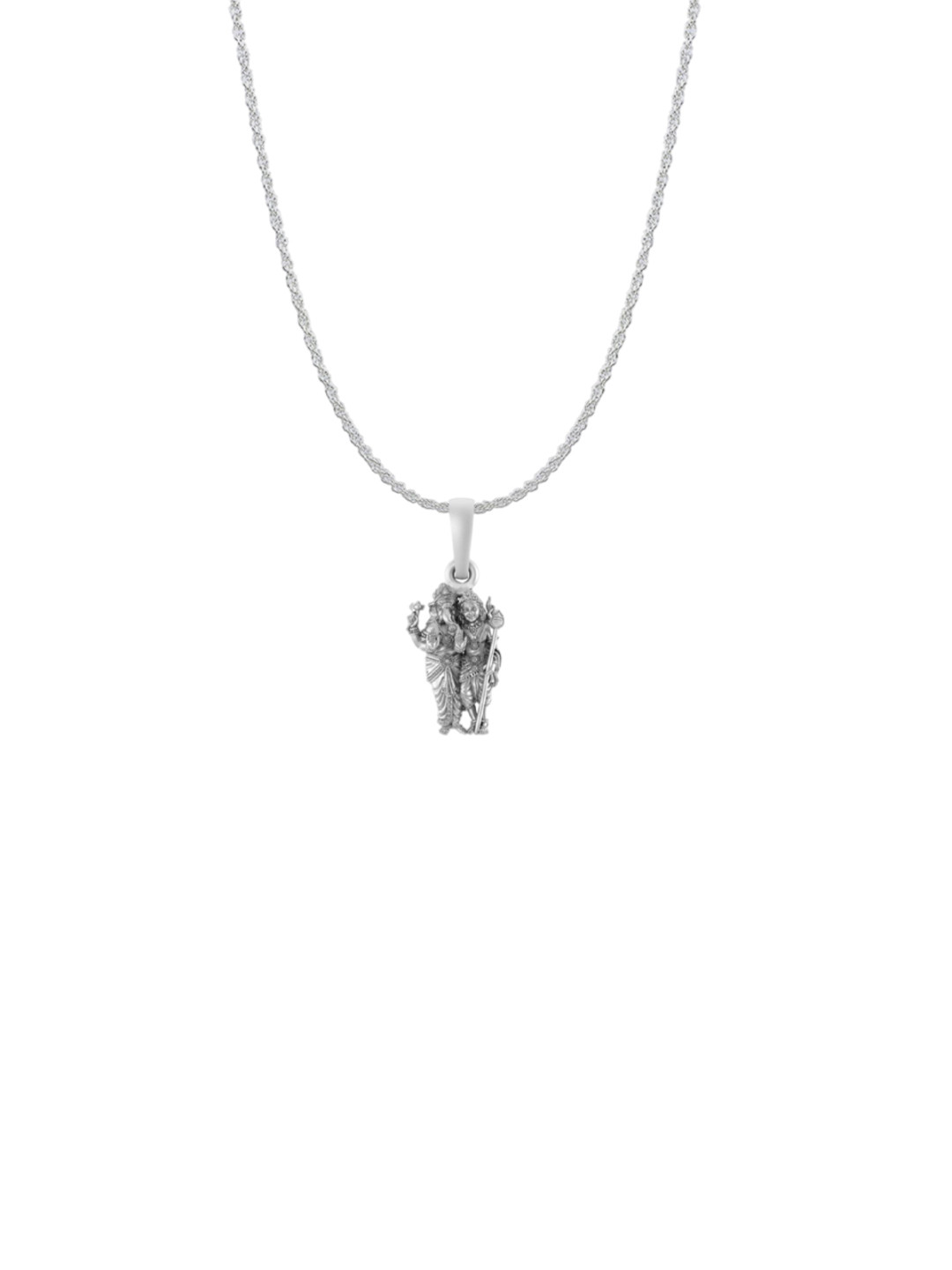 Metronaut Men 925 Sterling Silver Kartikey Pendant With Rope Chain