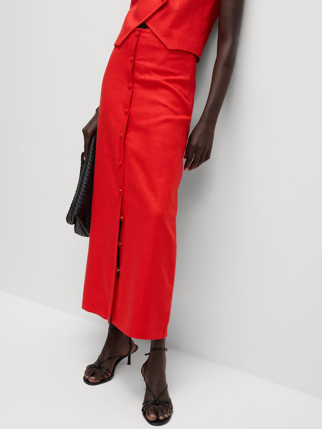 Marks & Spencer A-Line Straight Midi Skirt