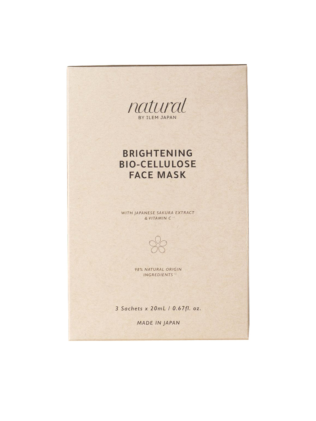 ILEM JAPAN Set Of 3 Brightening Bio-Cellulose Face Mask - 20 ml Each