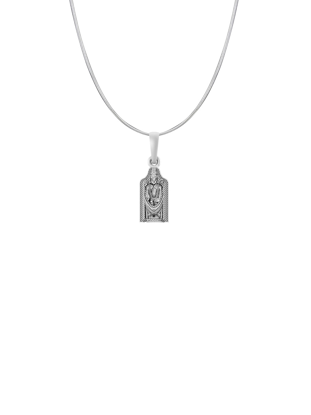 Metronaut Men 925 Sterling Silver Bala Ji Pendant With Snake Chain