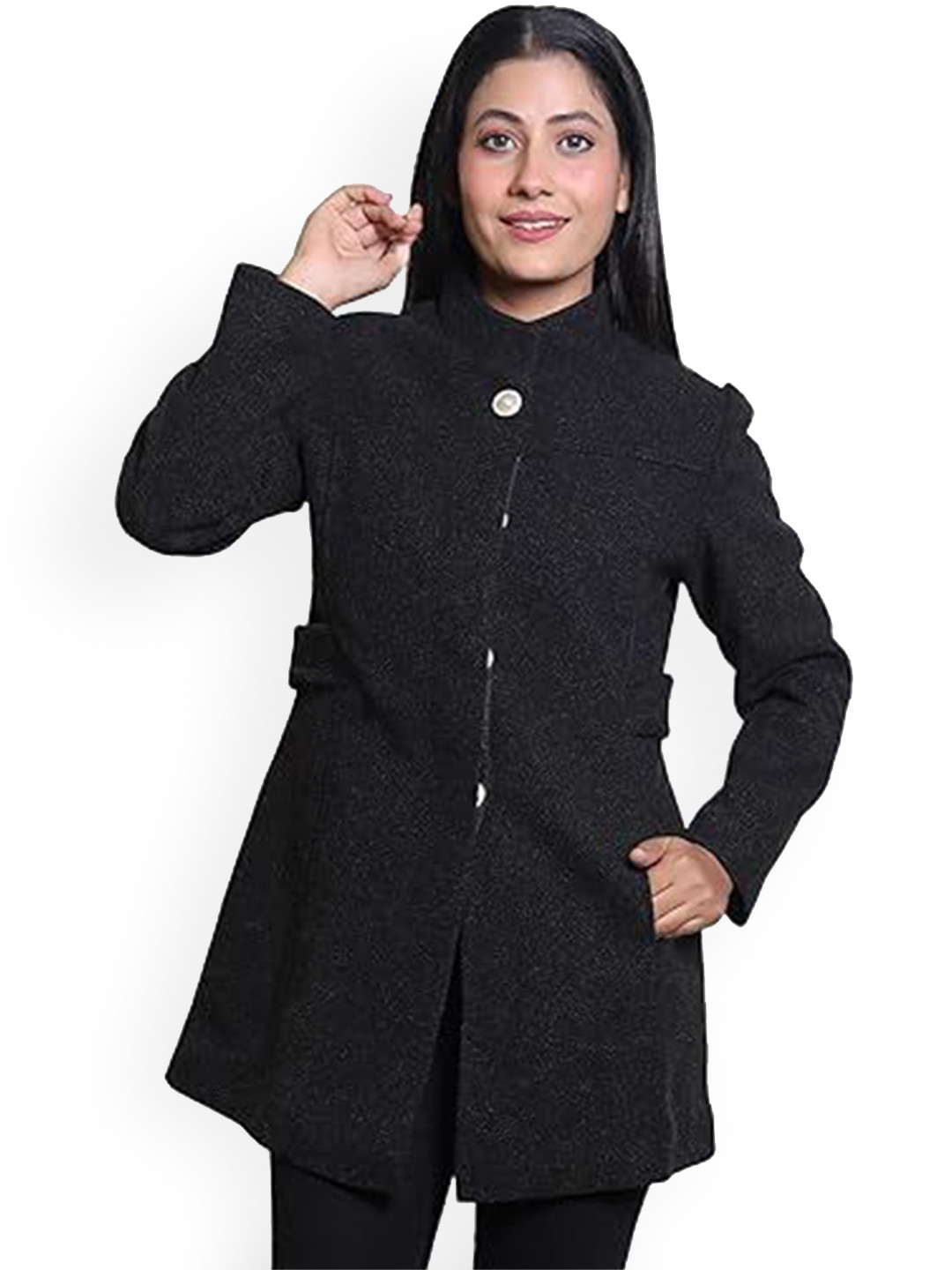 COMFY SPARROW Self-Designed High Collared Overcoat