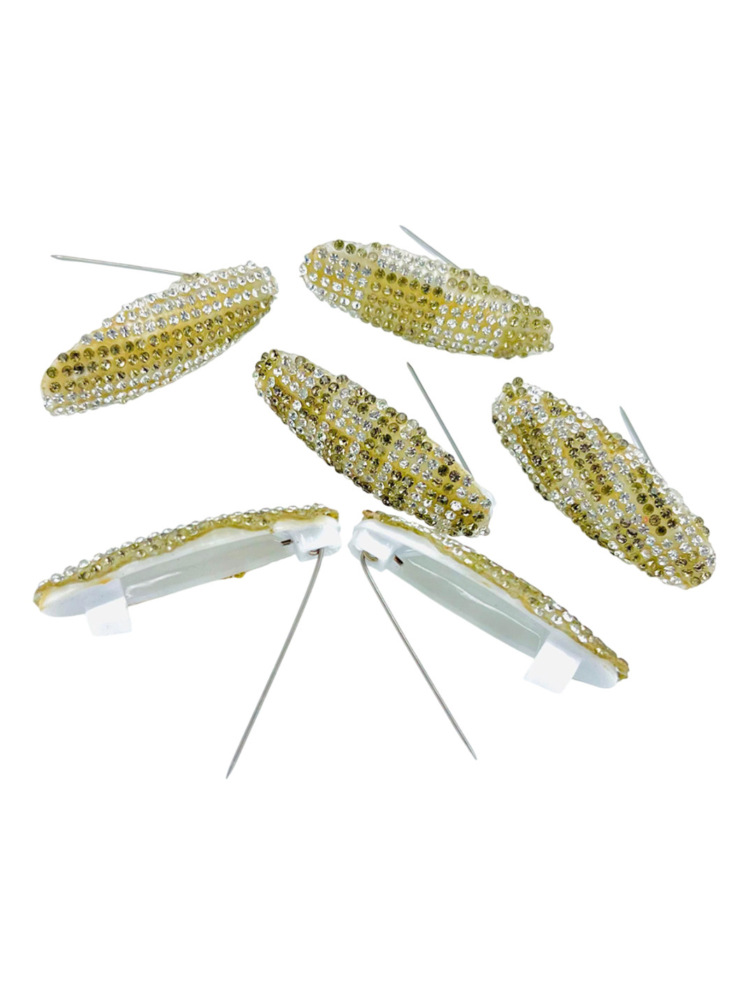 SZN Women Set Of 6  Stones Studded Saree Clips Saree Accessories