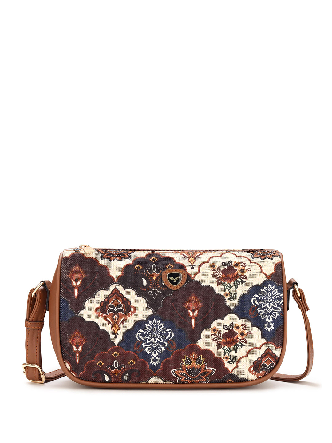 HAWKWOOD Women Structured Sling Bag with Applique