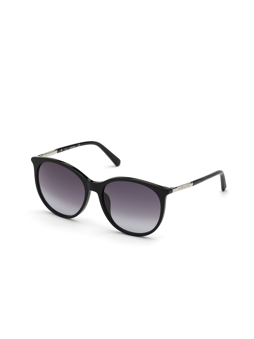 SWAROVSKI Women UV Protected Round Sunglasses - SK0293-H 57 01B