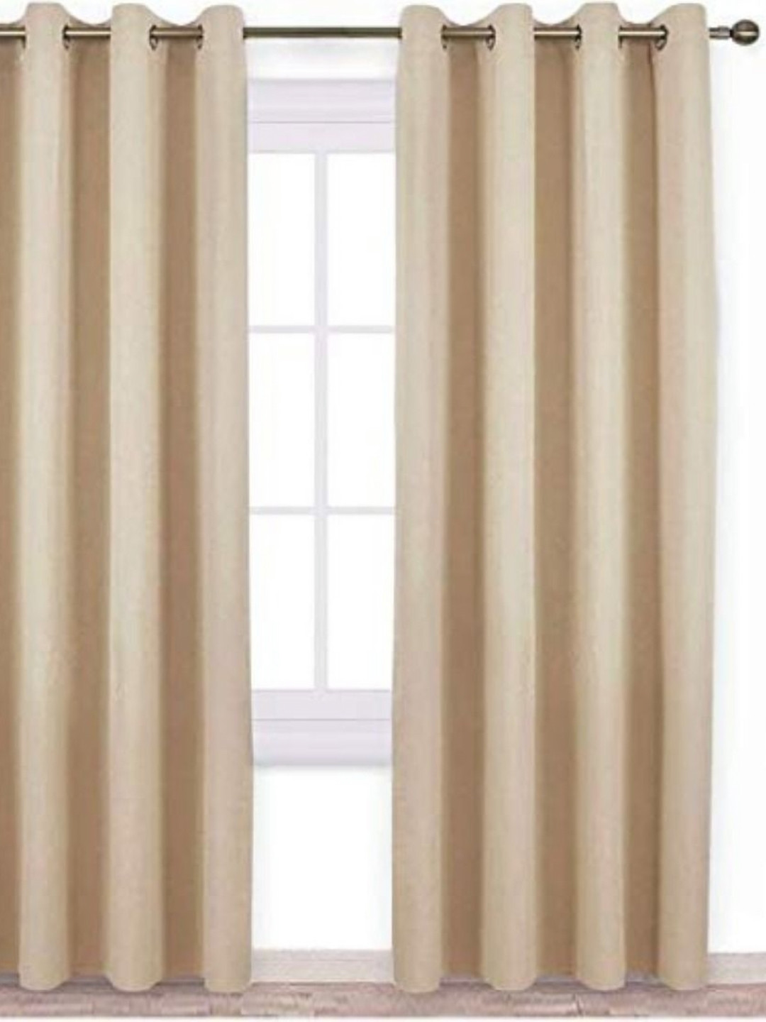 B' Decorlish Blackout Cream 2 Pieces Room Darkening Door Curtain
