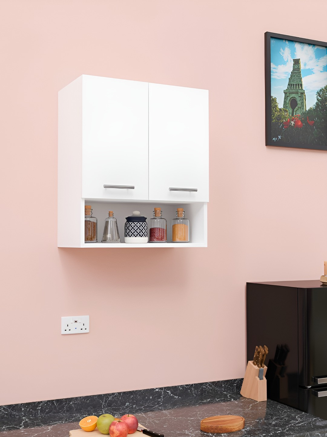 SPYDER CRAFT White Matte Finish Storage Cabinet