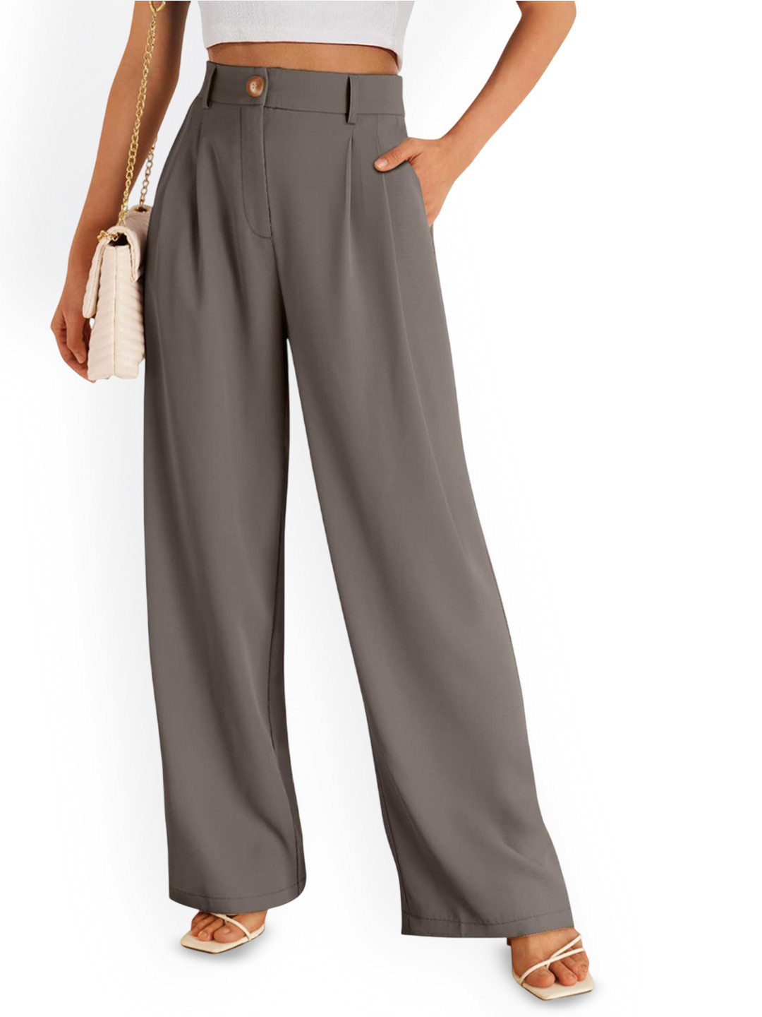 all about you Women Loose Fit High-Rise Parallel Trouser