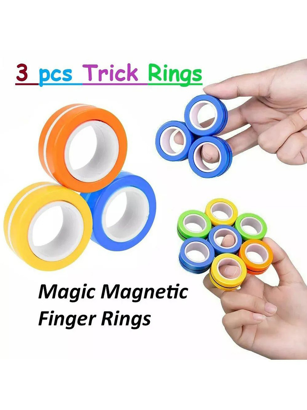 PIPALIYA Kids Magnetic Rings Fidget Spinner for Stress and Anxiety Relief toys