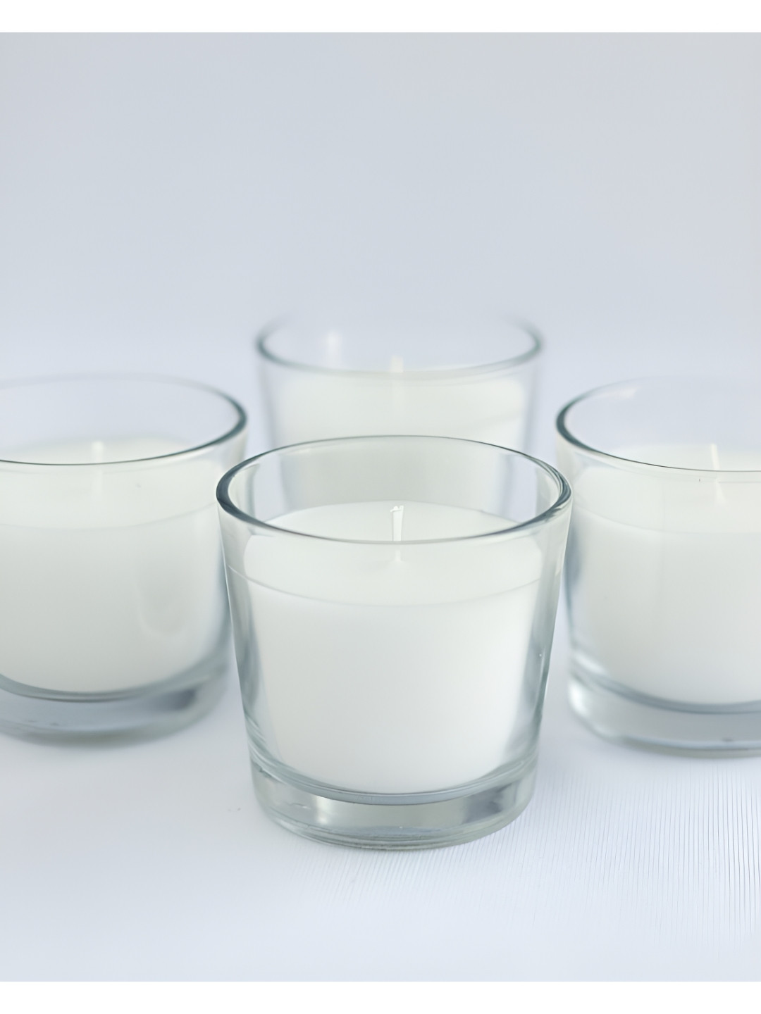 LIGHT JEWELS Pillar GLASS 5Pcs Smokeless Scented Solid Geometric Regular Jar Candles