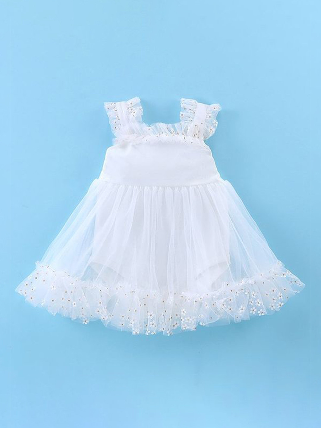 Mark & Mia Infant Girls Printed V-Neck Frock Style Bodysuit