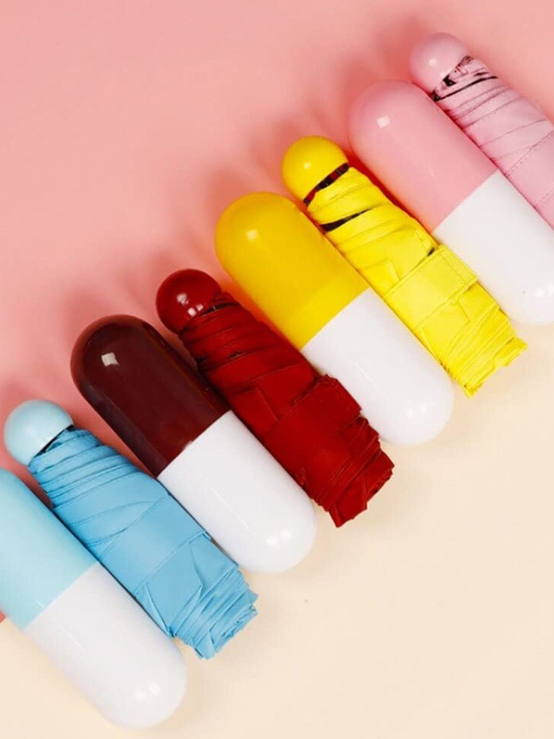 Adbeni Semi-Automatic Compact, Lightweight UV Protection & Windproof Folding Umbrellas