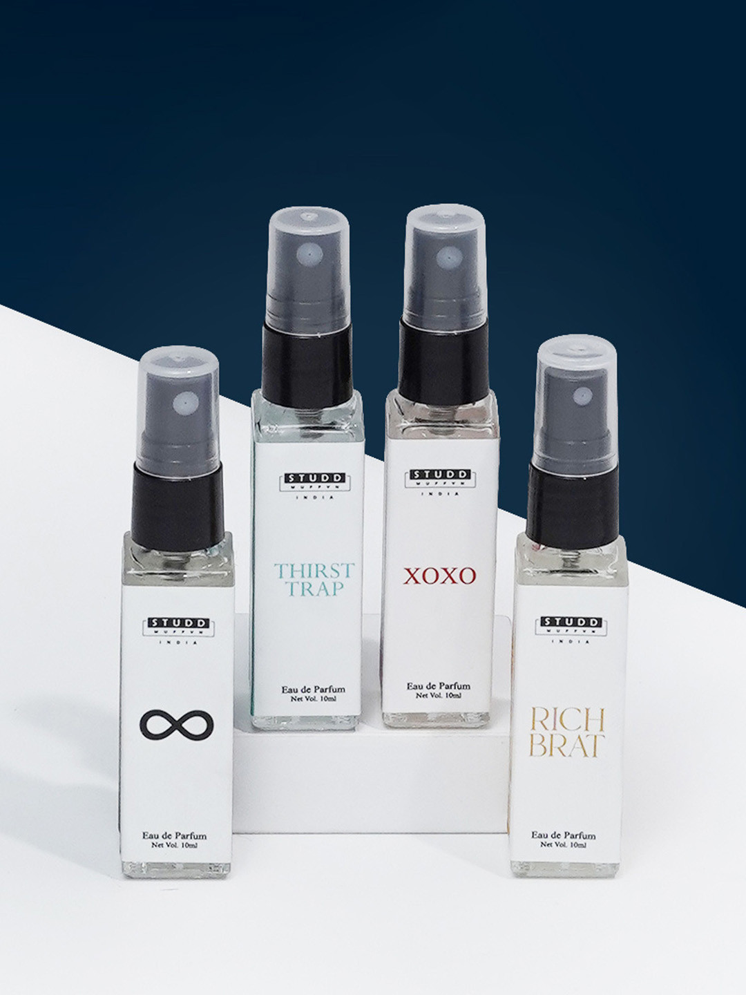 Studd Muffyn Set Of 4 Infinity, Thirst Trap, Xoxo, Rich Brat Eau De Parfum -10 ml Each