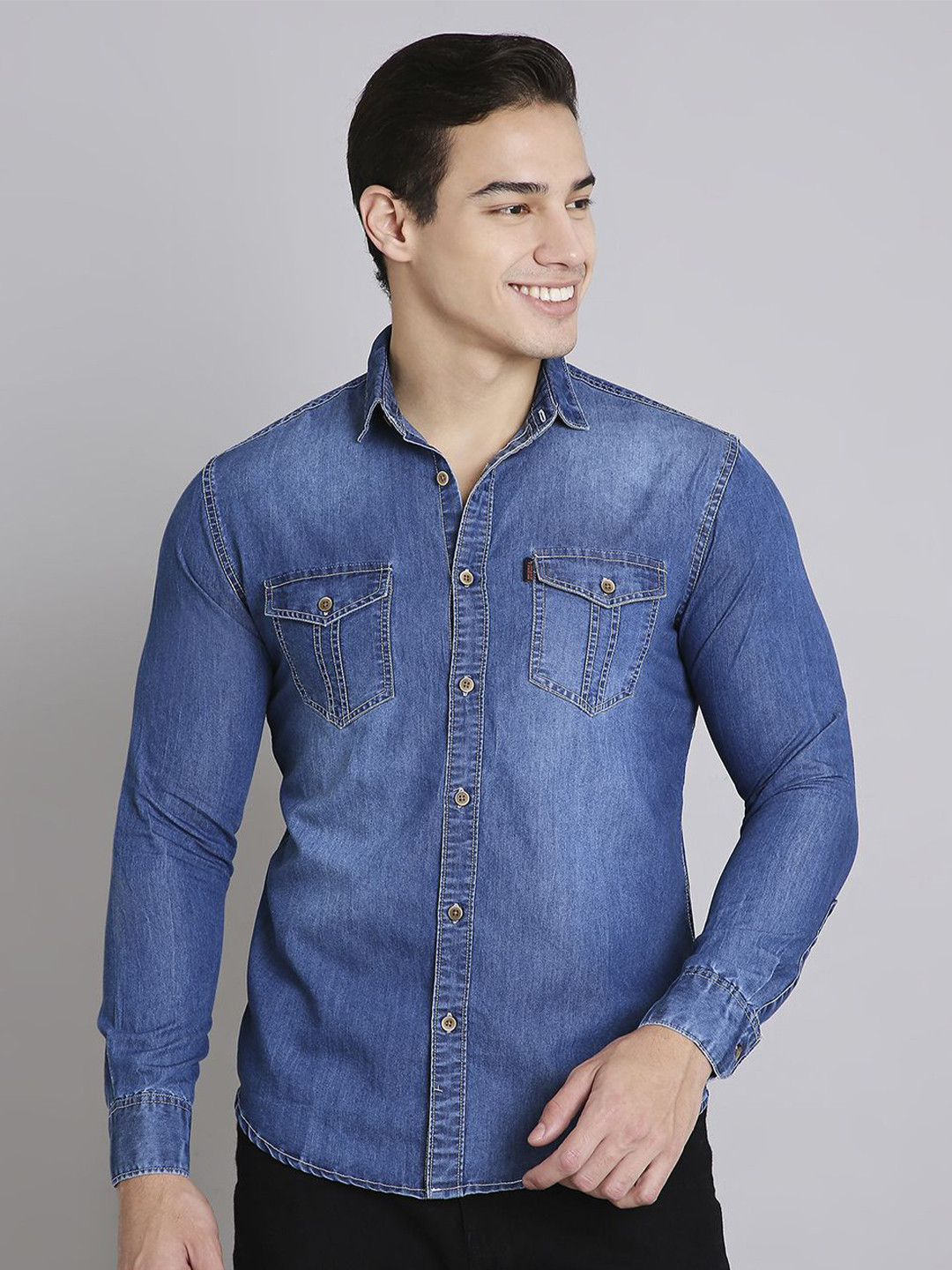 HJ HASASI Men Straight Regular Fit Shirt