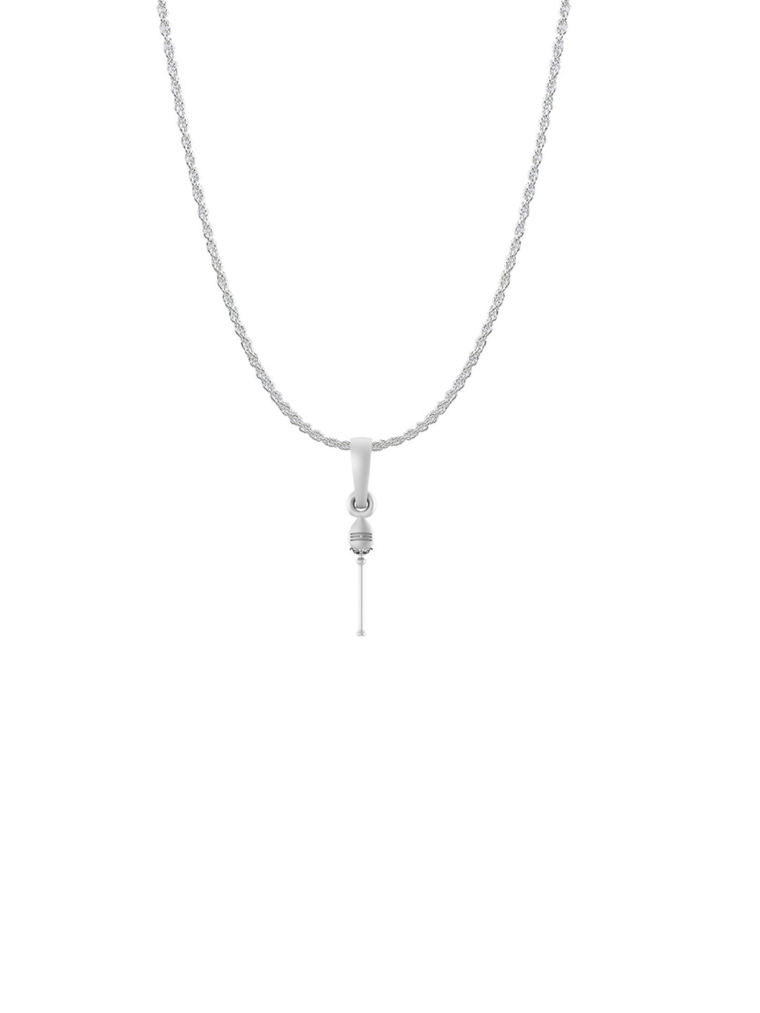 Metronaut 92.5 Sterling Silver Contemporary Vel Pandel Pendant with Chain