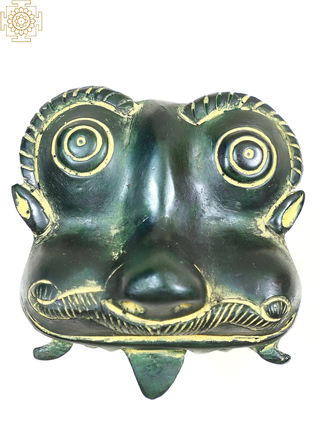 Exotic India Green & Grey Brass Drawer Knob