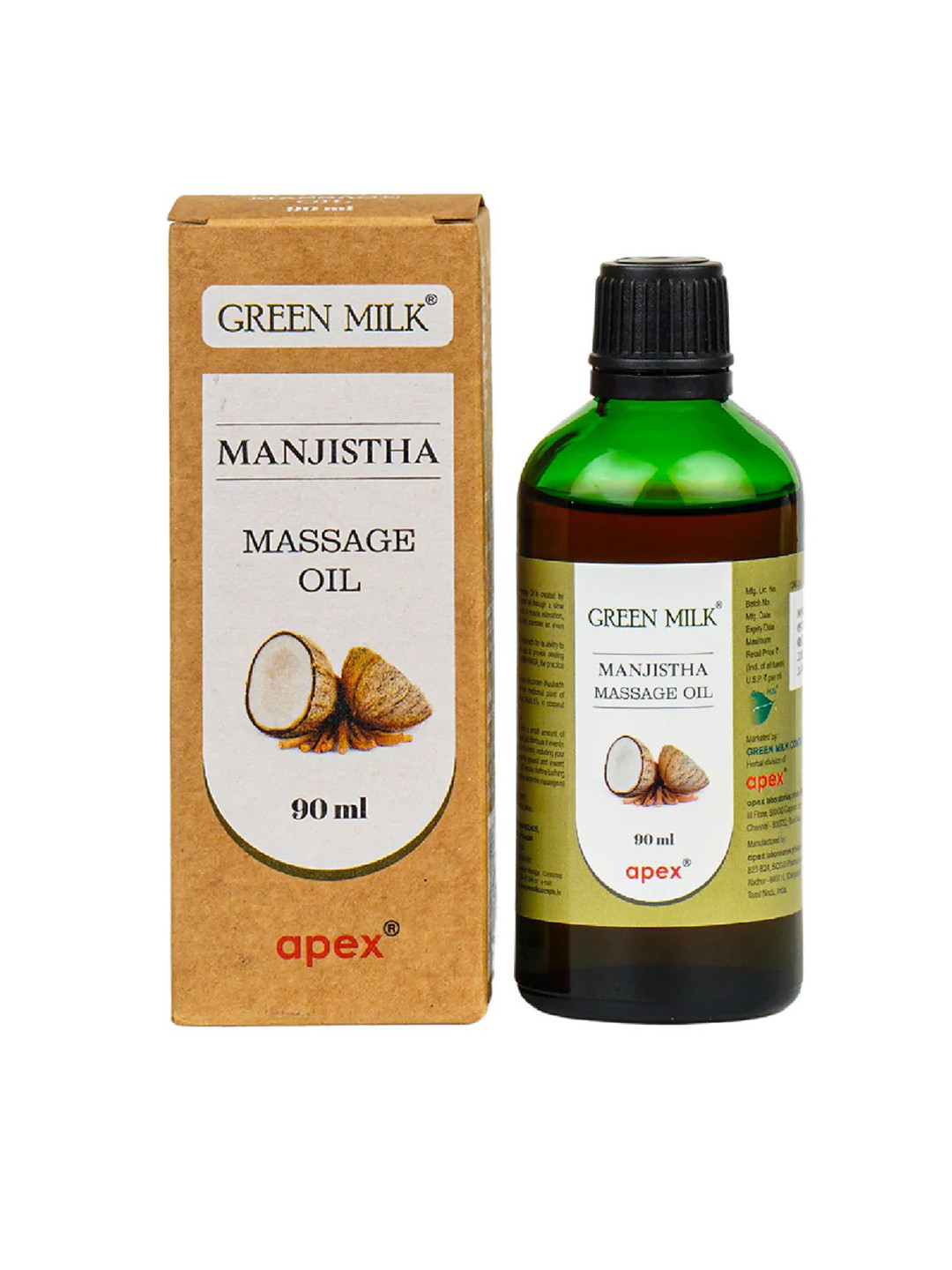 Green Milk Concepts Manjistha Massage Oil With Coconut- 90 ml