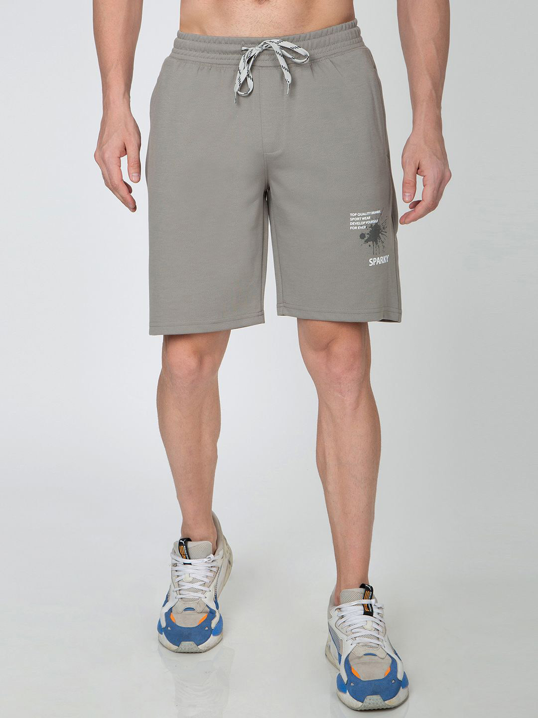 Sparky Men Regular Fit Graphic Knee Length Shorts