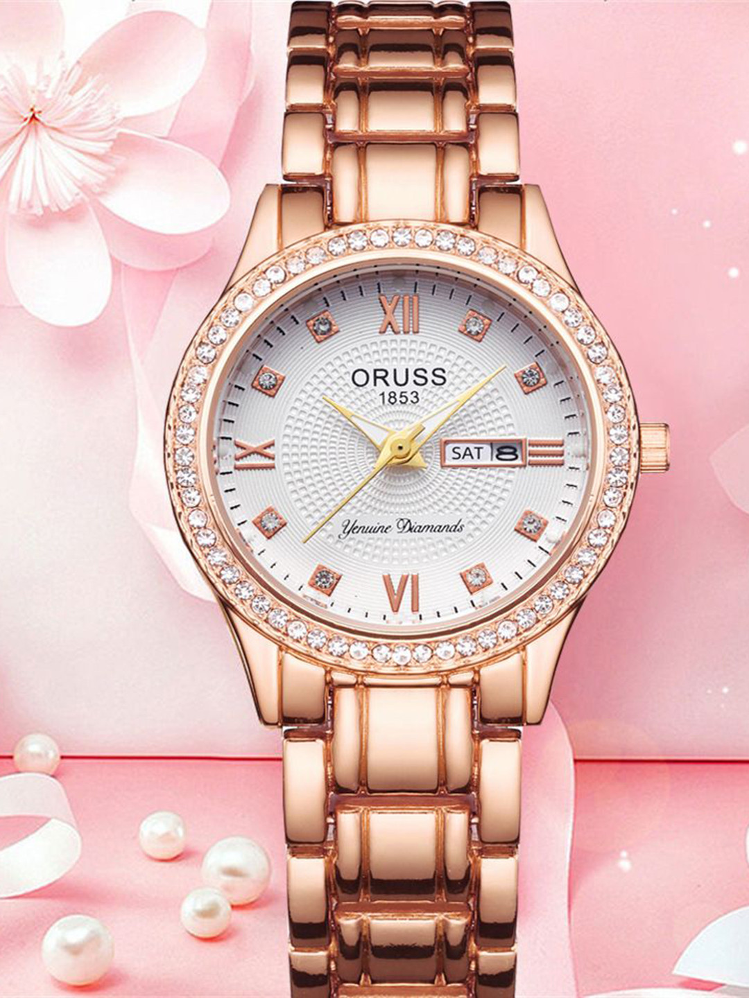 ORUSS Women Dial & Stainless Steel Straps Analogue Watch IHCFAEJEGFIB