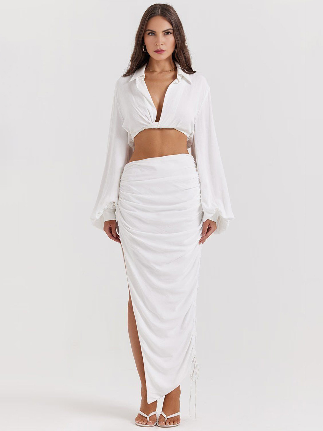 Bee Boe Solene Linen White Skirt