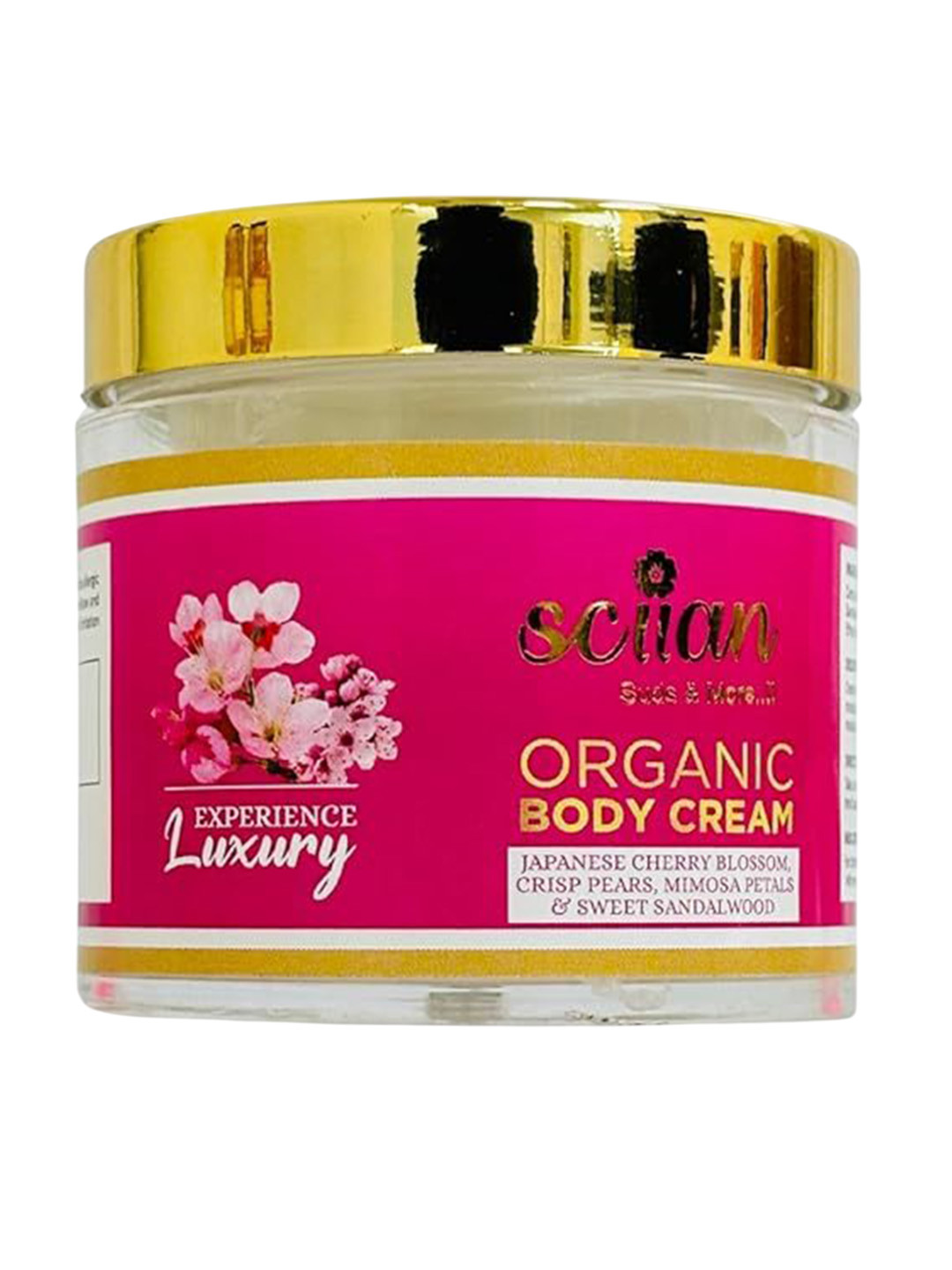 SCIIAN Organic Cherry & Sandalwood Body Cream - 100 g