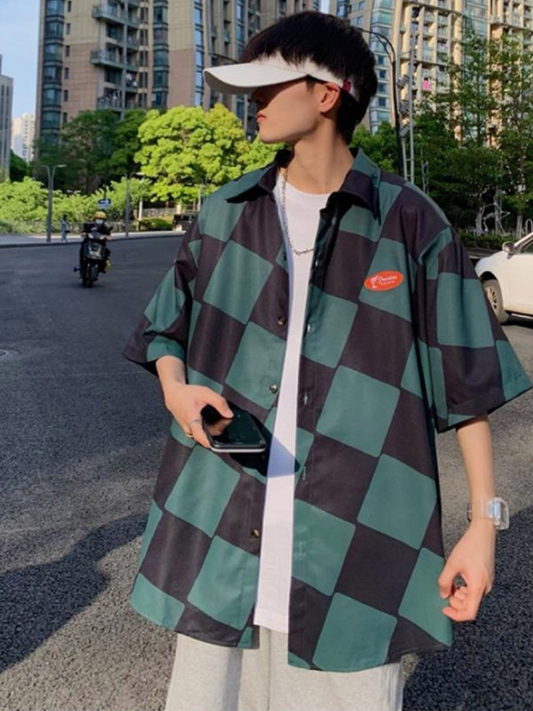 StyleCast Men Oversized Buffalo Checks Casual Shirt