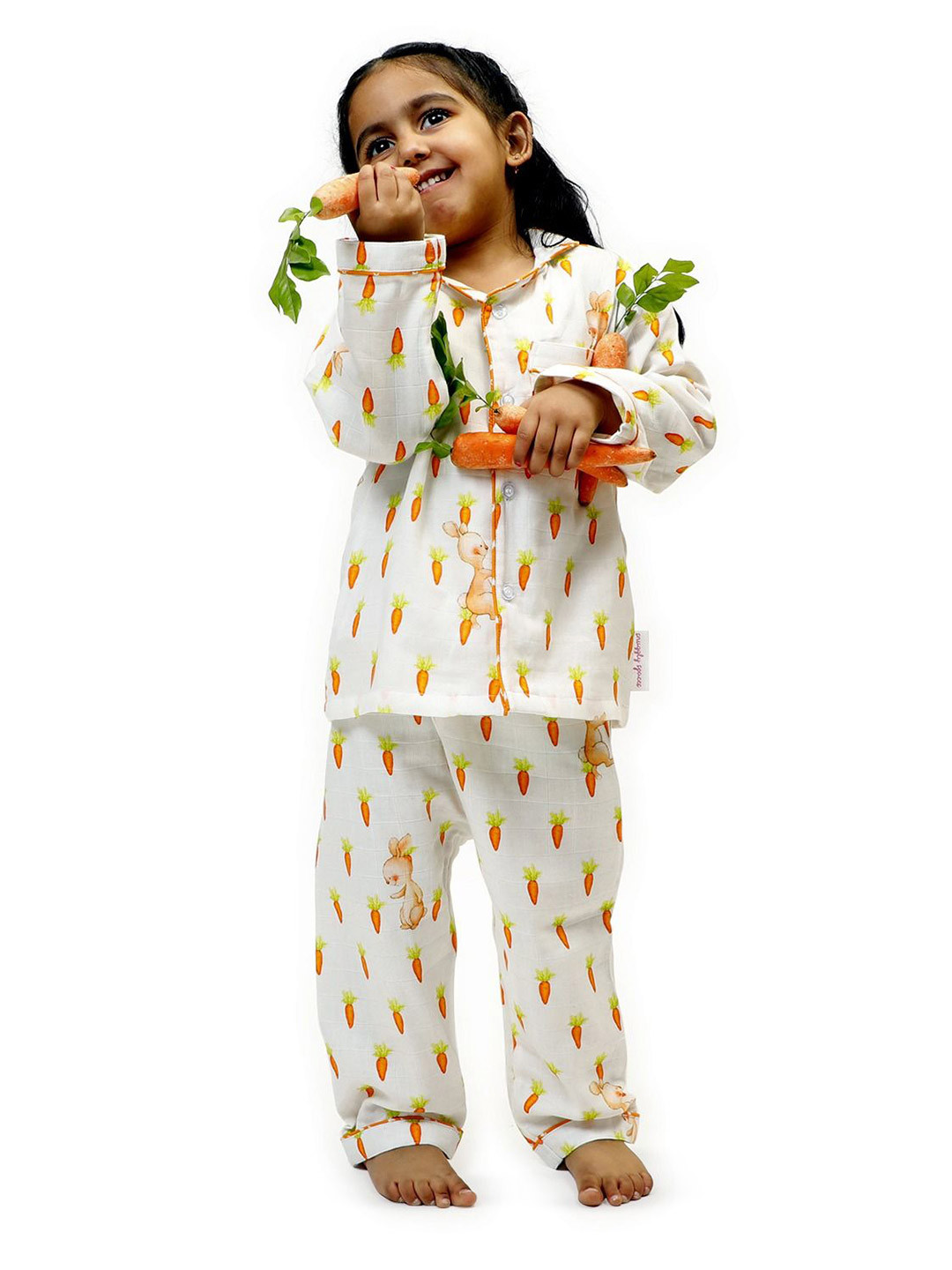 Snuggly Spaces Kids Mr Marshmallow Bunny Printed Full Sleeves Night Suit