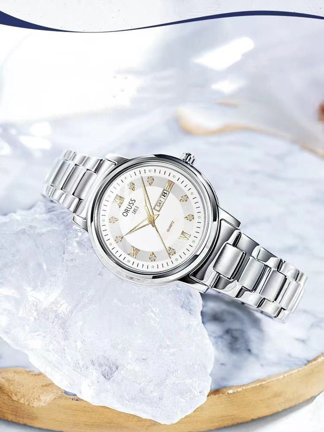 ORUSS Women Round Dial & Stainless Steel Straps Analogue Watch IFHAJEFIGECB