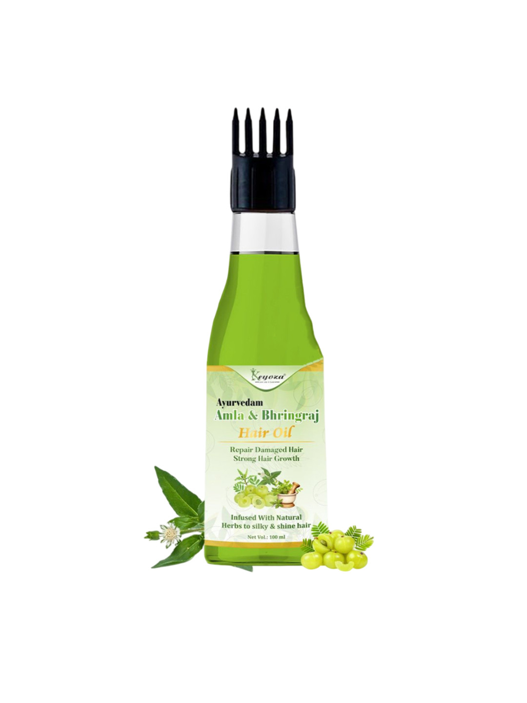KEYOZA Ayurvedam Amla & Alovera Hair Oil For Silky And Shiny Hair - 100 ml