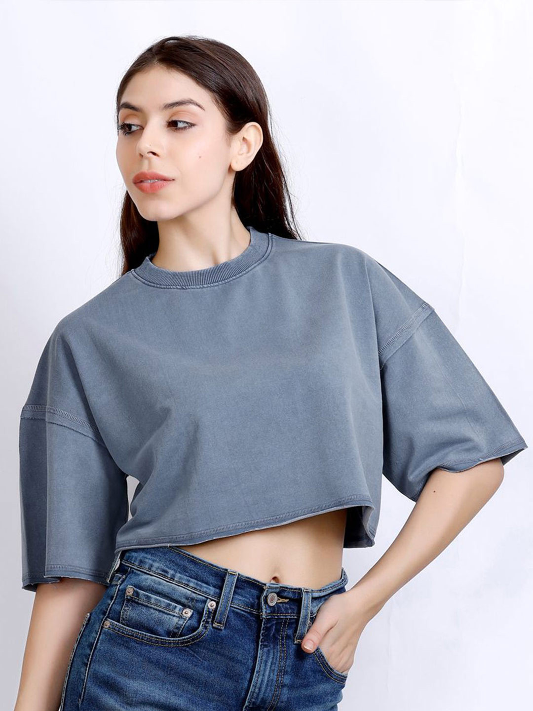 MX Miazi Xchange Pure Cotton Boxy Crop Top