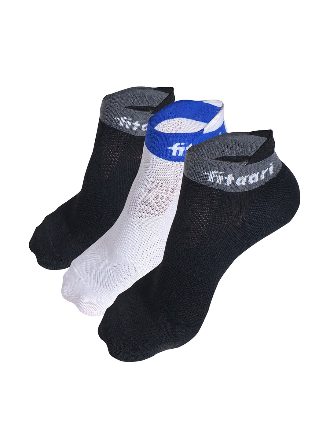 FITAARI Men Pack Of 3 Ankle-Length Nylon Socks