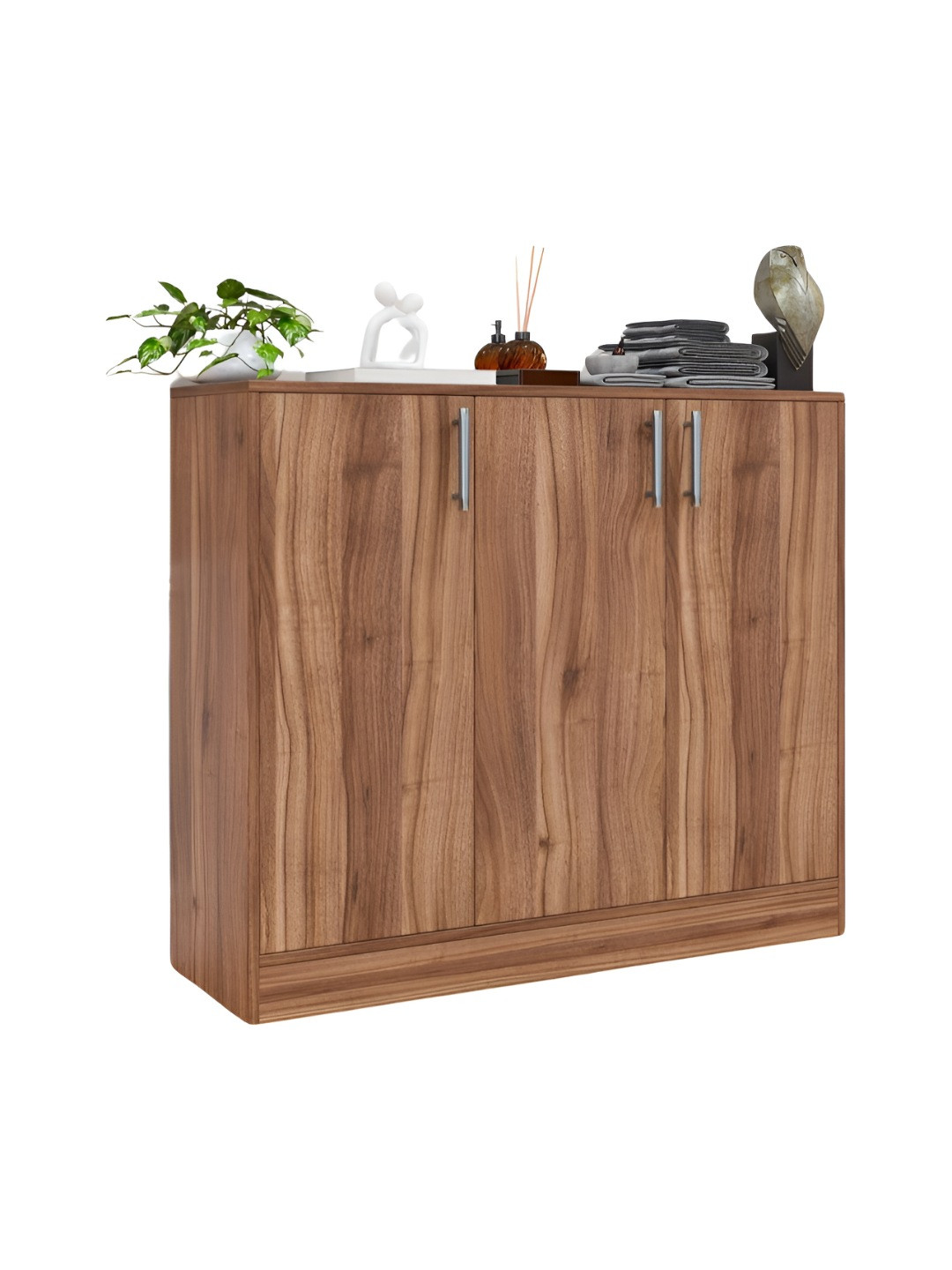 SPYDER CRAFT Brown Matte Finished Free Standing Kitchen Cabinet With Doors