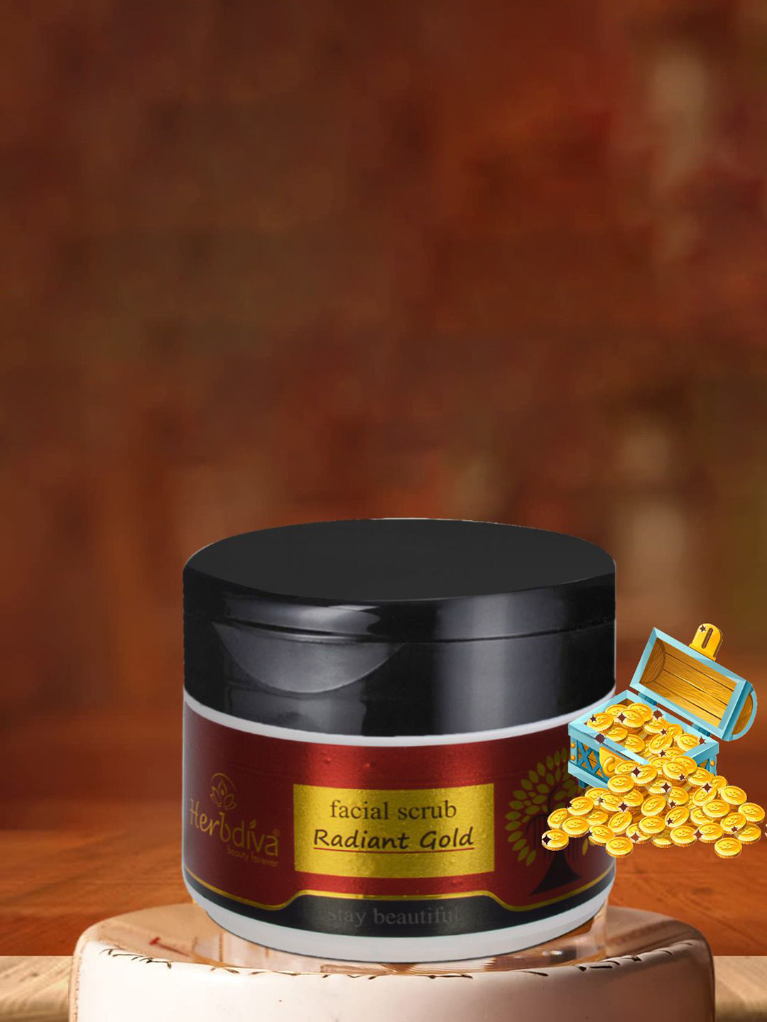 Herbdiva Radiant Gold Face Scrub With Shea Butter - 250 g