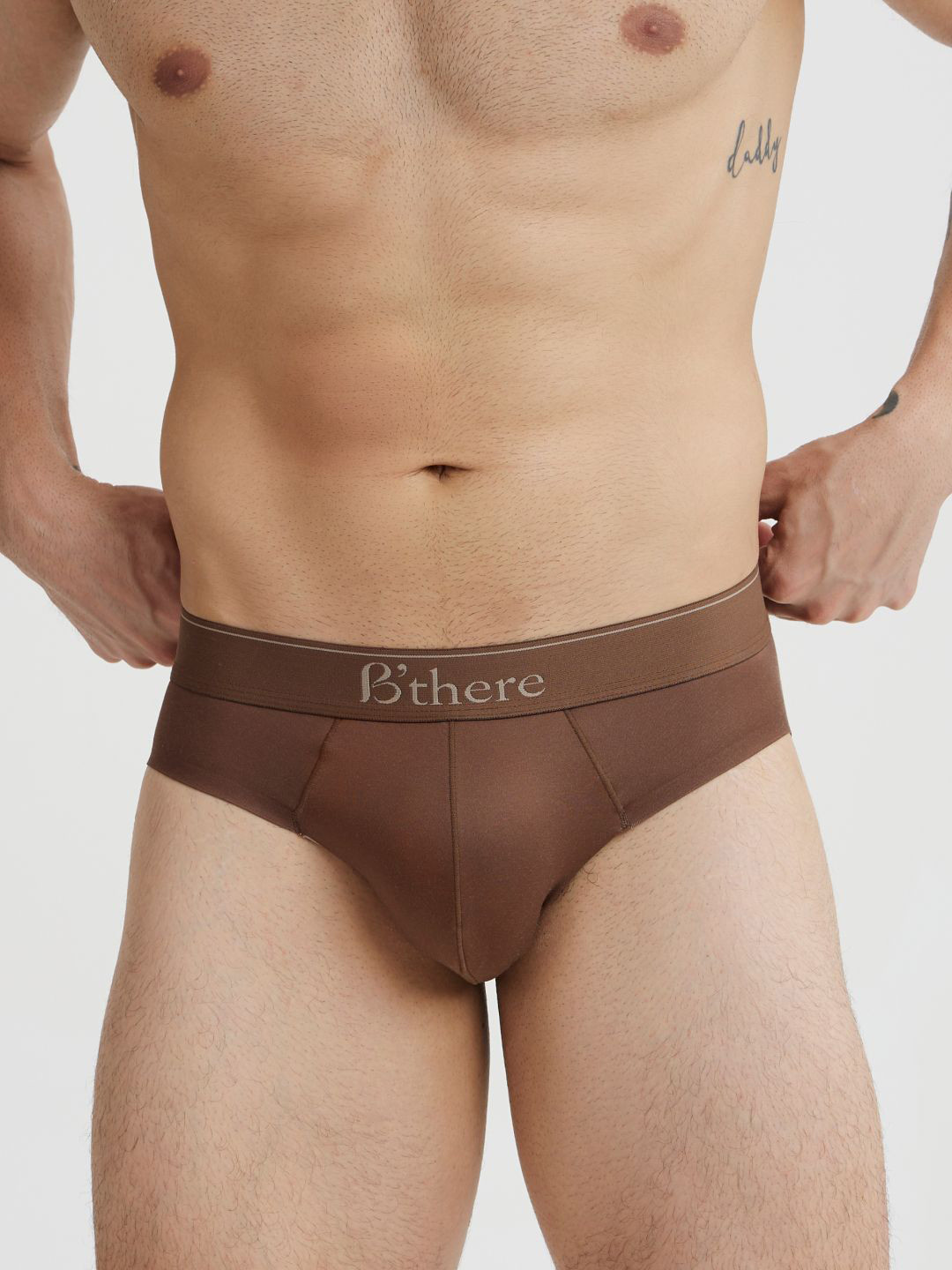 B'there Seamless Modal Microfiber Brief U004_MOCHA_BROWN