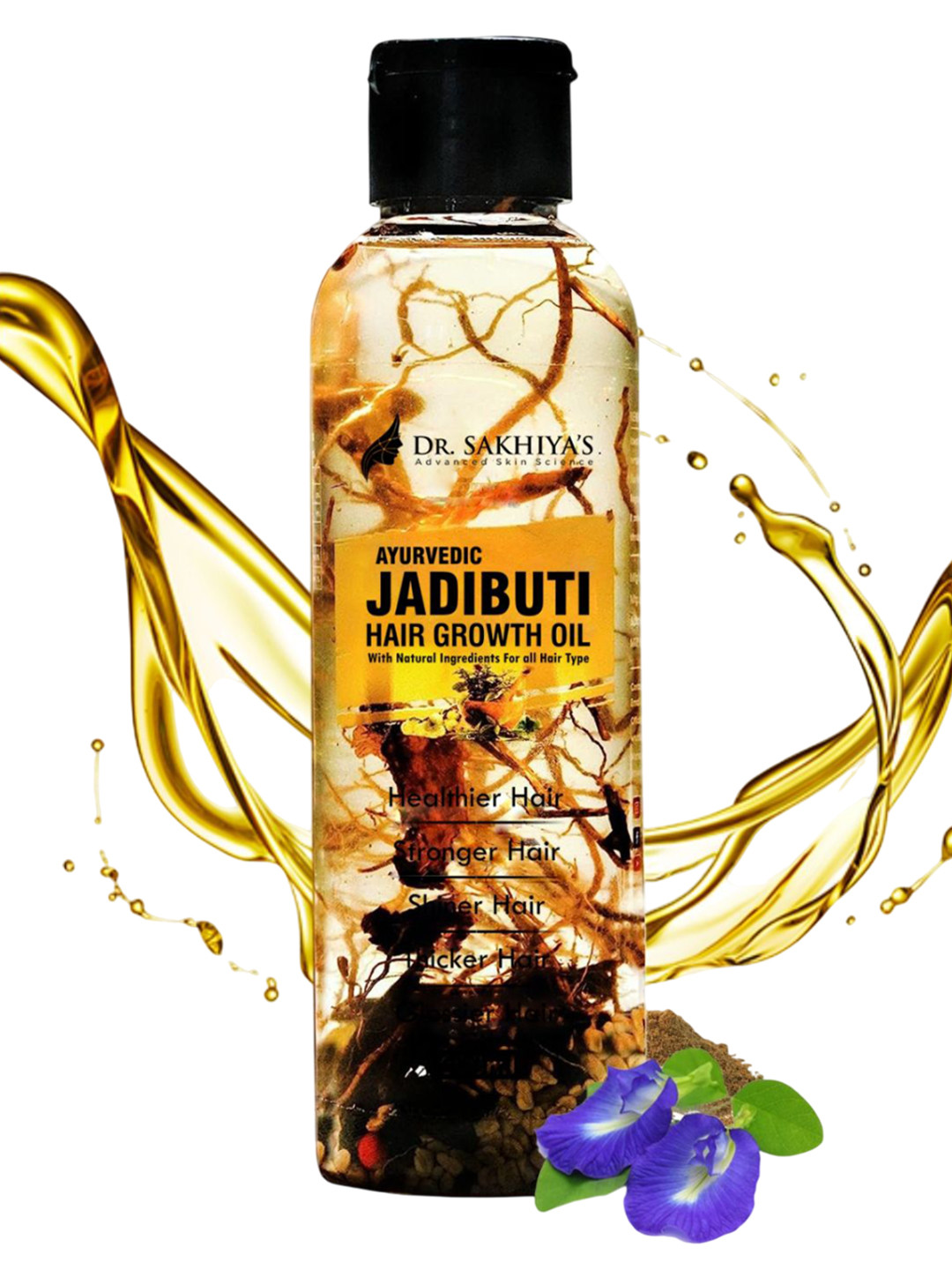 DR. SAKHIYA'S Ayurvedic Jadibuti Oil Promotes Natural Growth Controls Hair Fall 200 ml