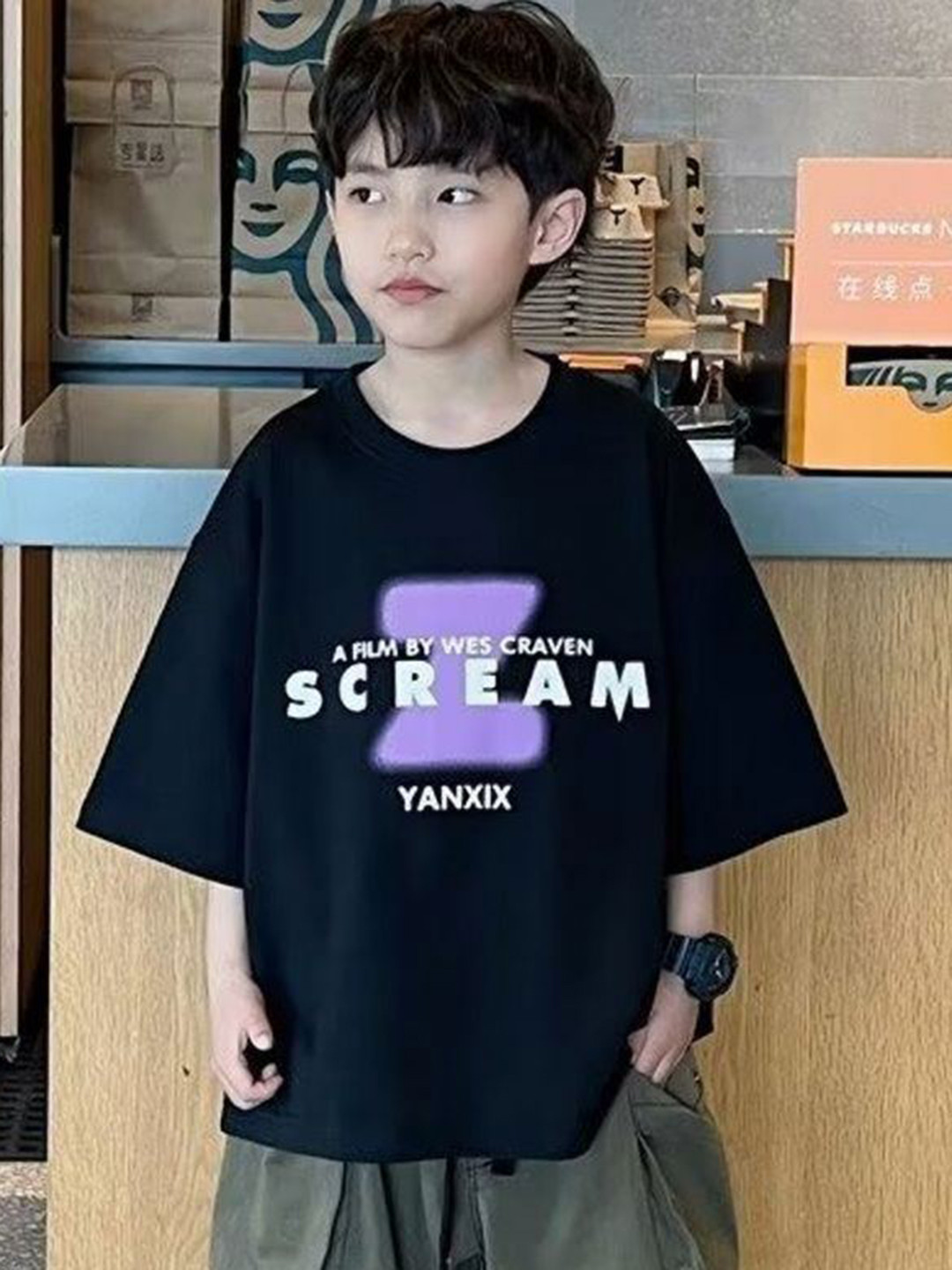 Xsole Boys Cotton Oversized Printed T-shirt