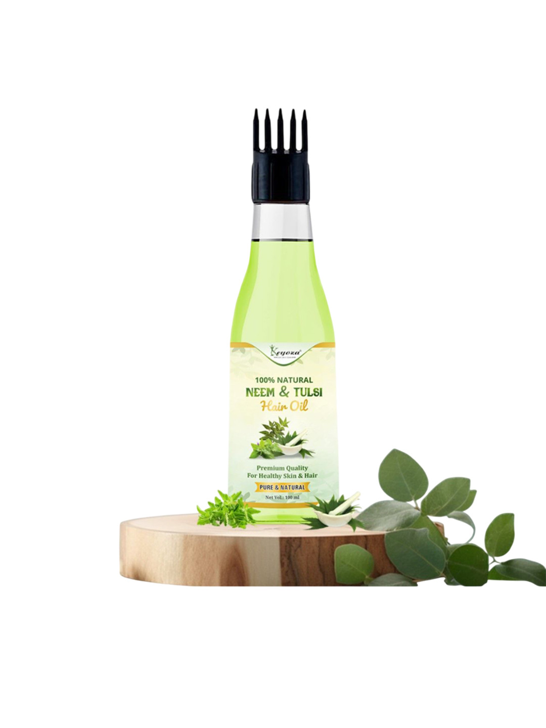 KEYOZA Natural Neem & Tulsi Hair Oil For Dandruff- 100 ml
