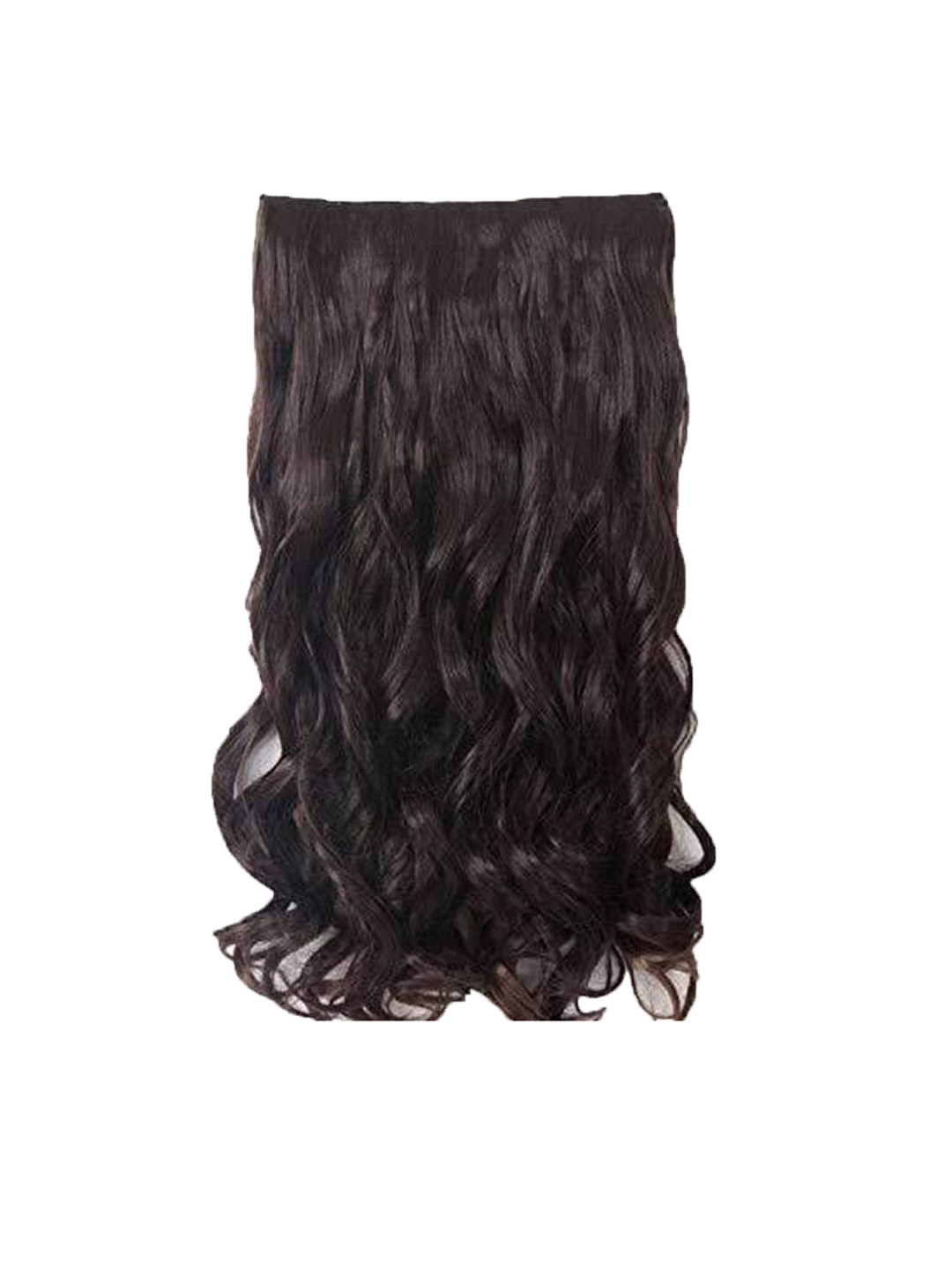 ABS Clip-In Wavy Scalp Topper Long Lasting Hair Extension - Brown - 24 Inch