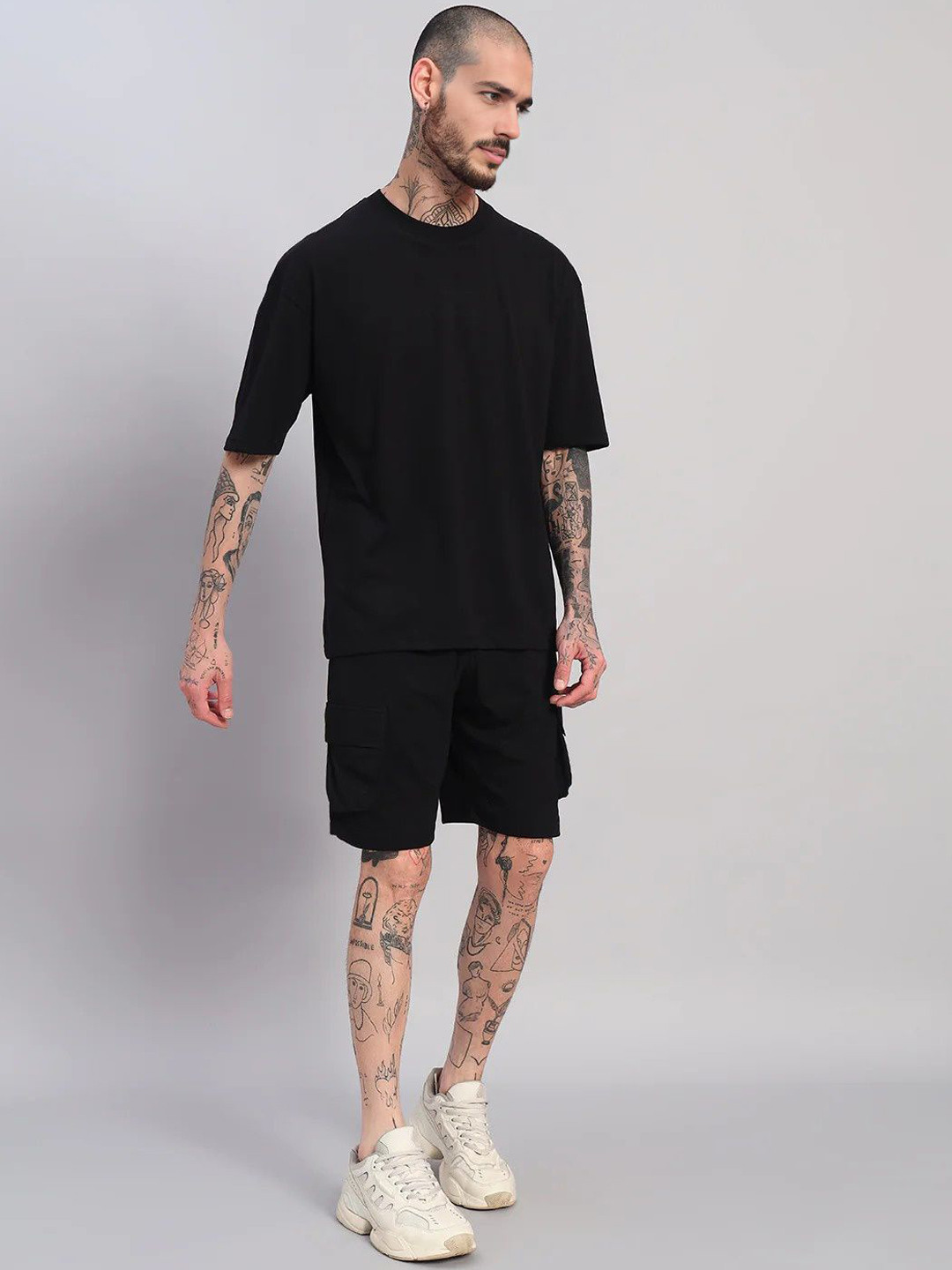 TOGS & TERRE Pure Cotton T-Shirt & Shorts Co-Ord Set