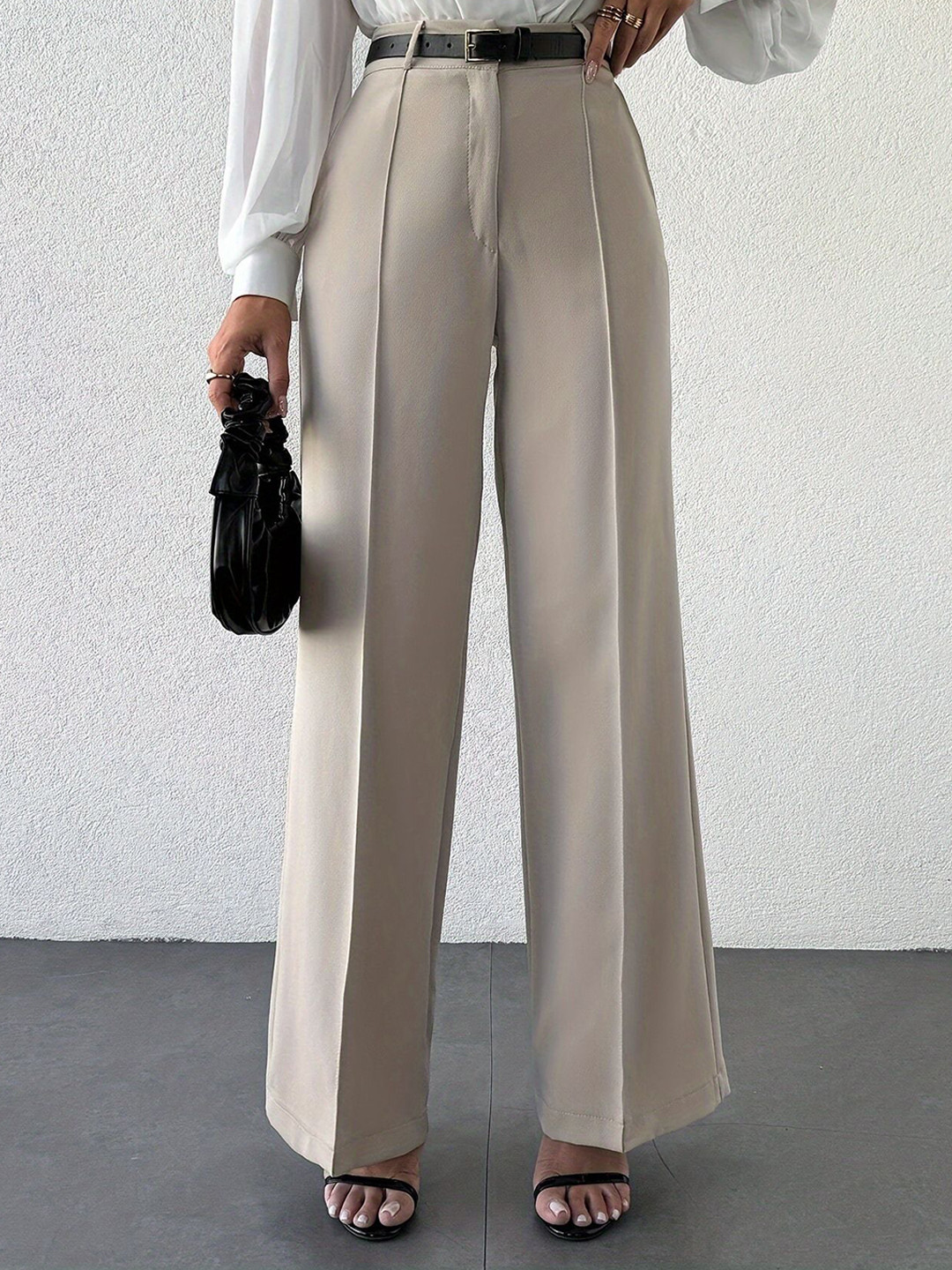 all about you Women Loose Fit High-Rise Bootcut Trousers