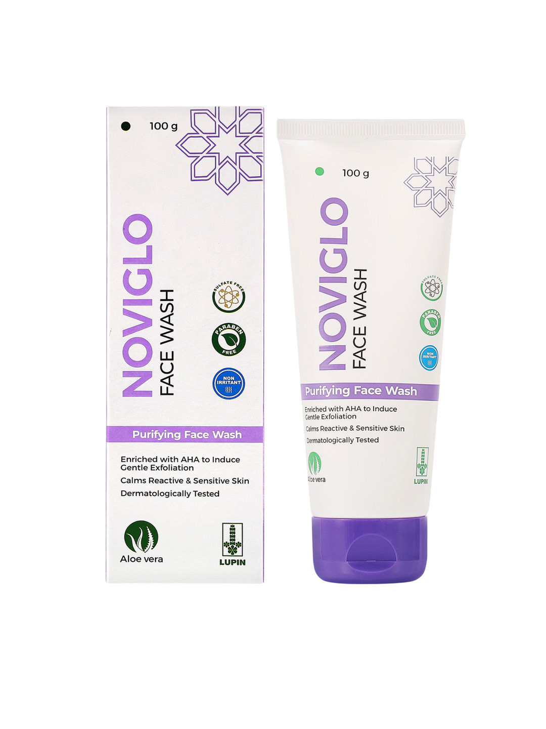 NOVIGLO Aloe Vera & Glycolic Acid Face Wash to Fights Acne & Tan 100g