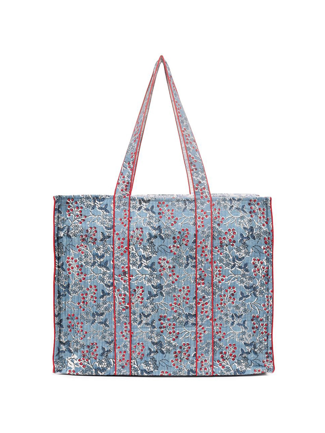 Block N Style Women Floral Printed Shopper Cotton Tote Bag
