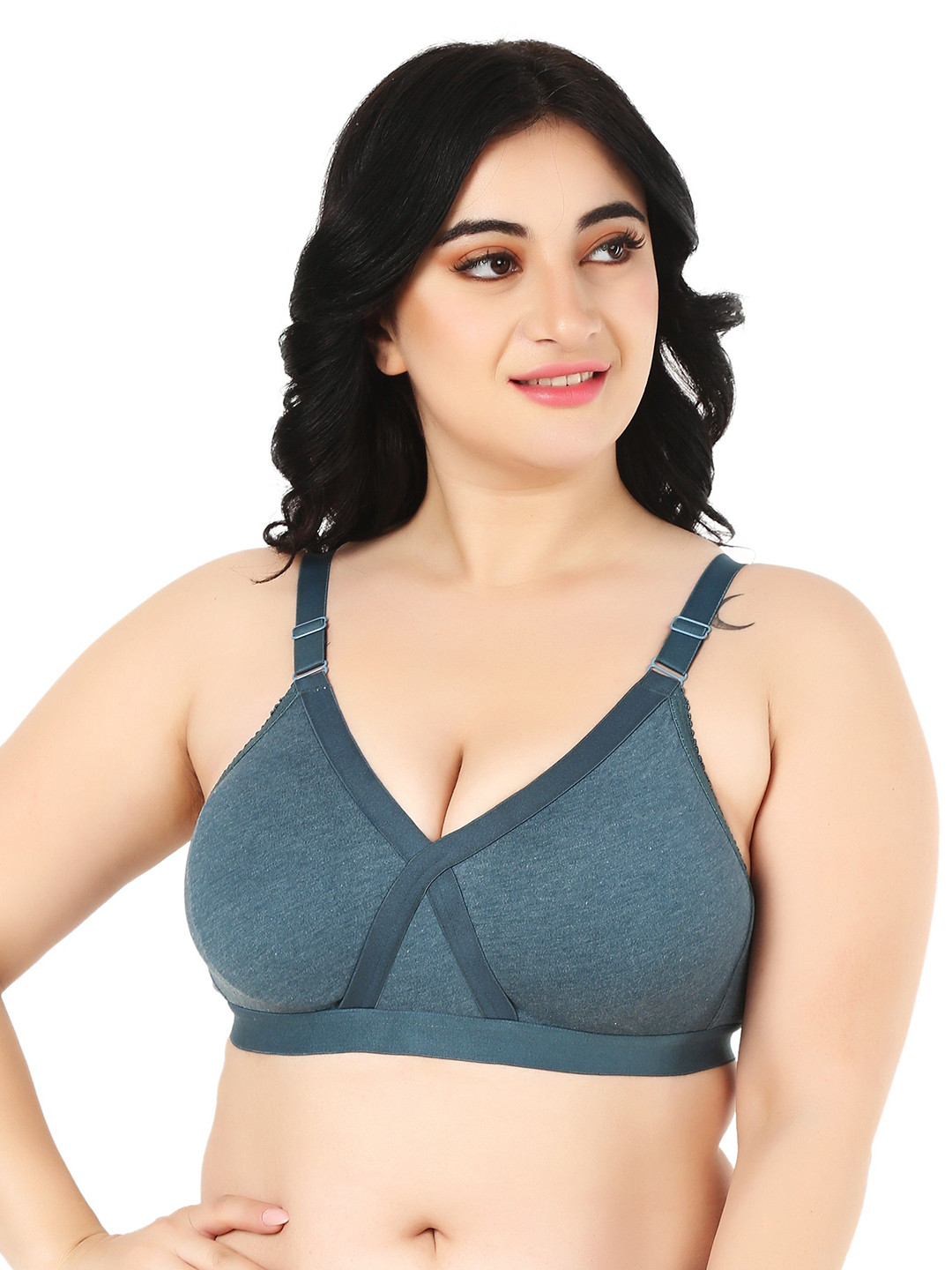 Designer Bugs Women Plus Size Full Coverage Non-Wired and Non Padded Bra