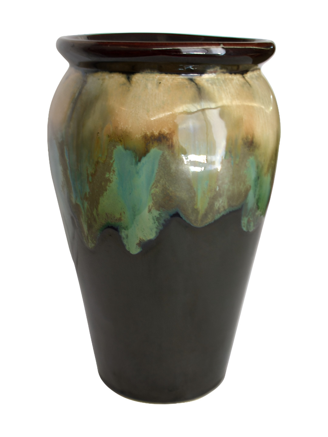 Urbanroots Green & Brown Ceramic Kulhad Planter